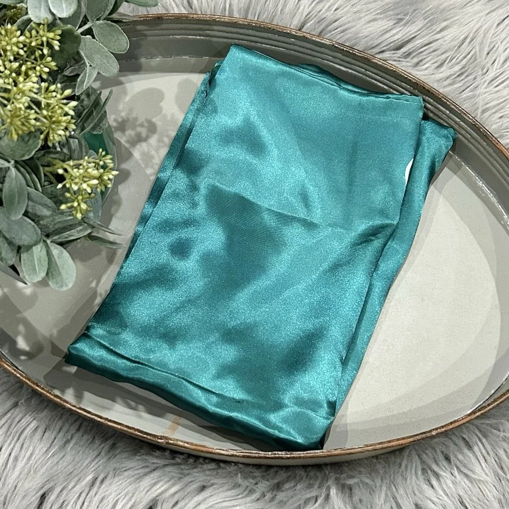 CurlMix Satin Pillowcase For Curly Hair Teal‎ Standard Size